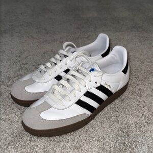 Adidas Samba White and Black Sneakers